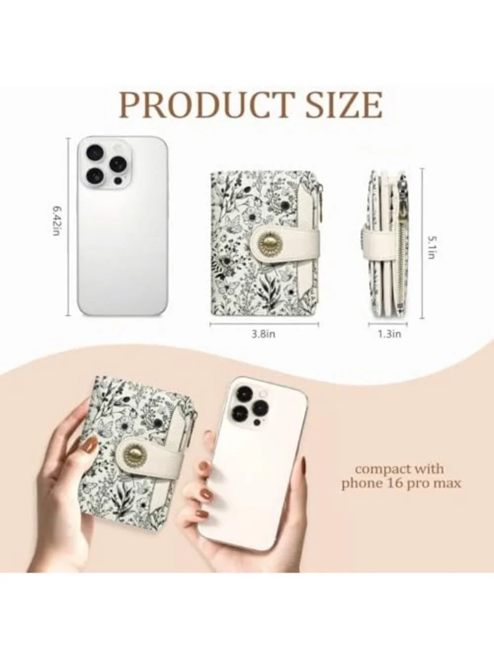 Floral RFID Blocking Small Wallet for Women | Bifold Credit Card Holder
